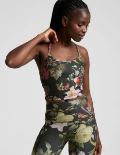 Botanical Garden SoftMark Slim Racerback Cropped Tank