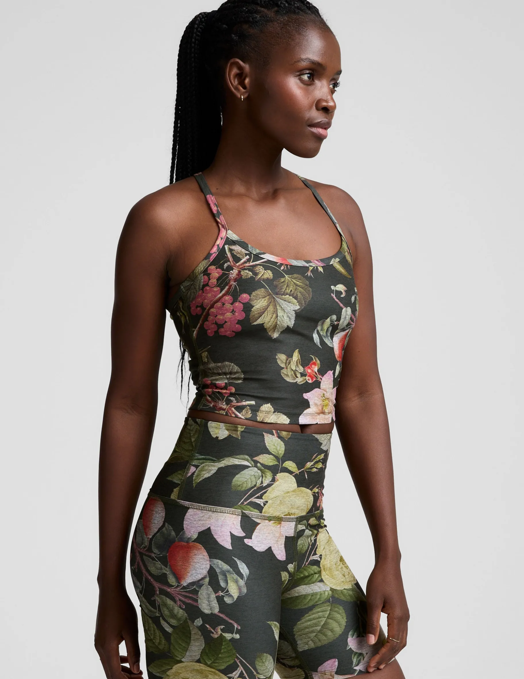 Botanical Garden SoftMark Slim Racerback Cropped Tank
