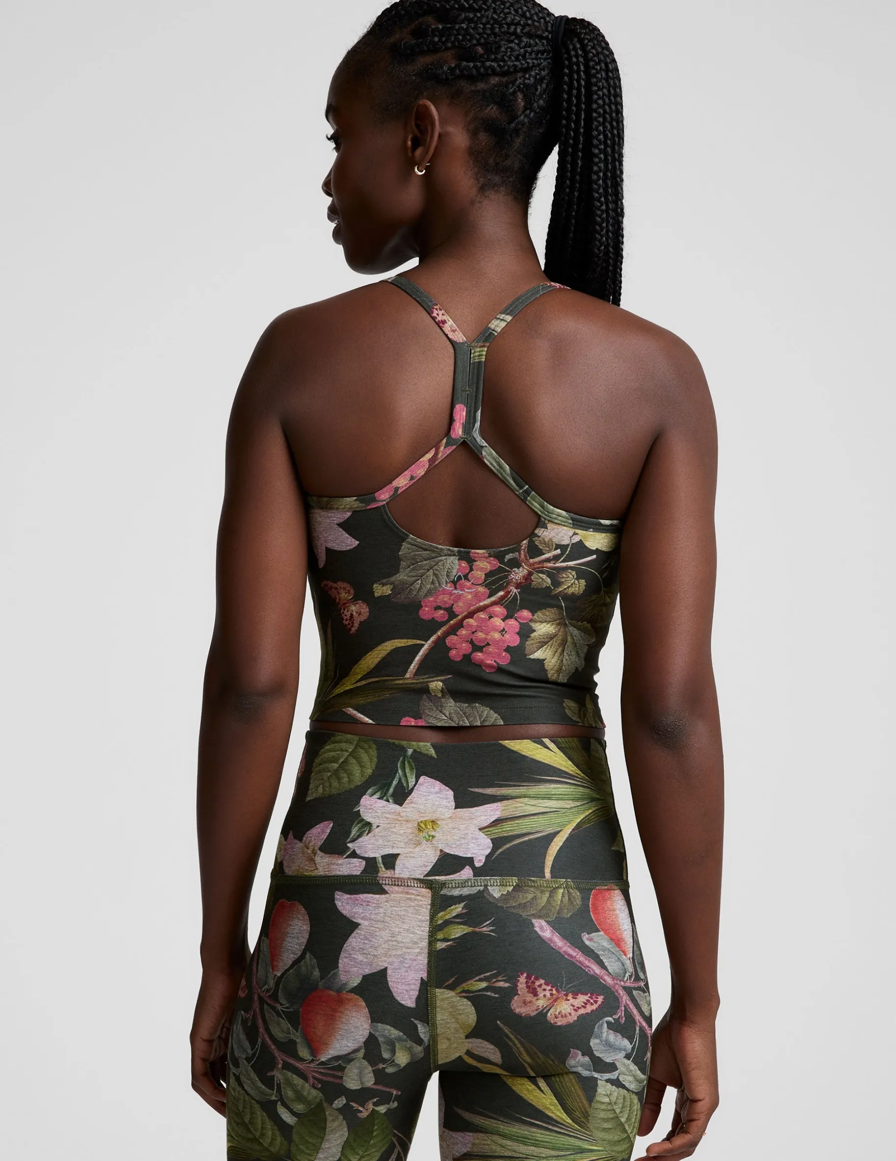 Botanical Garden SoftMark Slim Racerback Cropped Tank