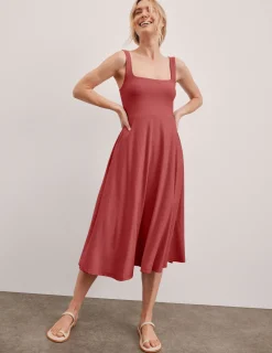 Featherweight At The Ready Square Neck Dress