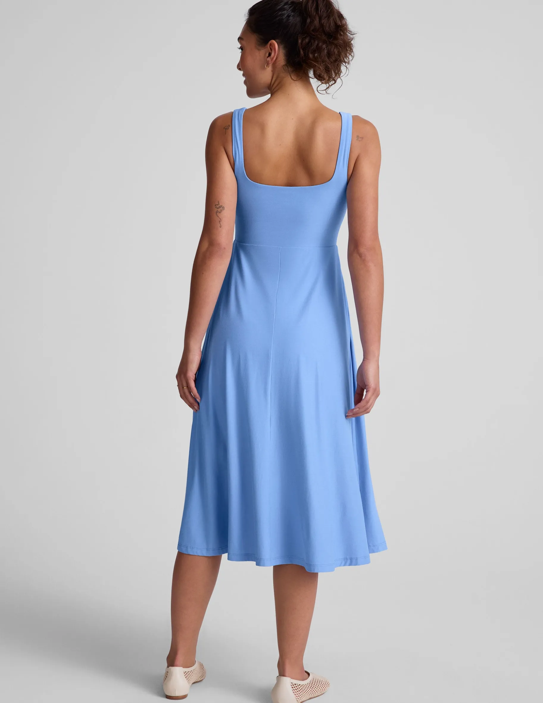Featherweight At The Ready Square Neck Dress
