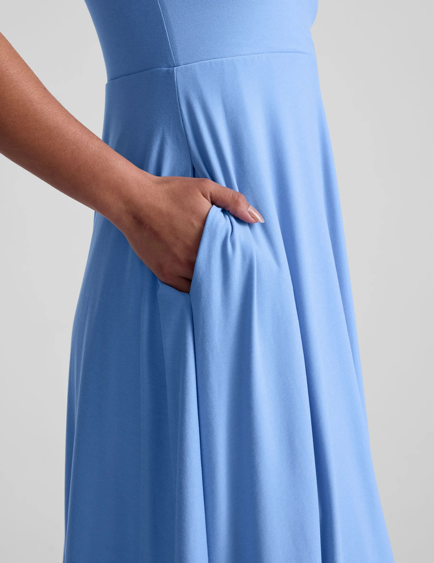Featherweight At The Ready Square Neck Dress