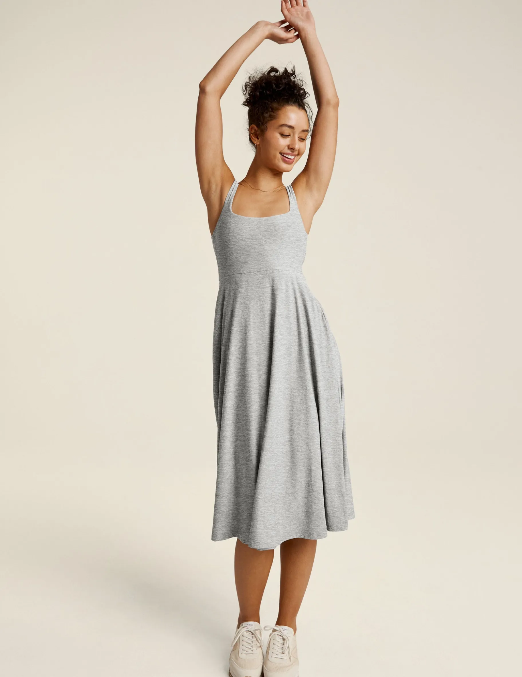 Featherweight At The Ready Square Neck Dress