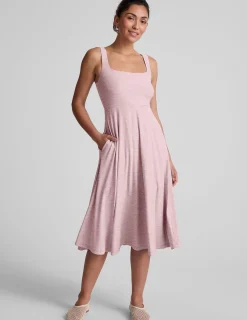 Featherweight At The Ready Square Neck Dress