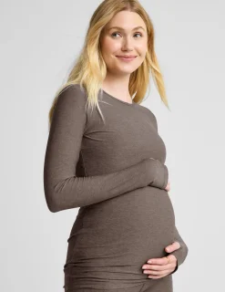 Featherweight Count On Me Maternity Crew Pullover