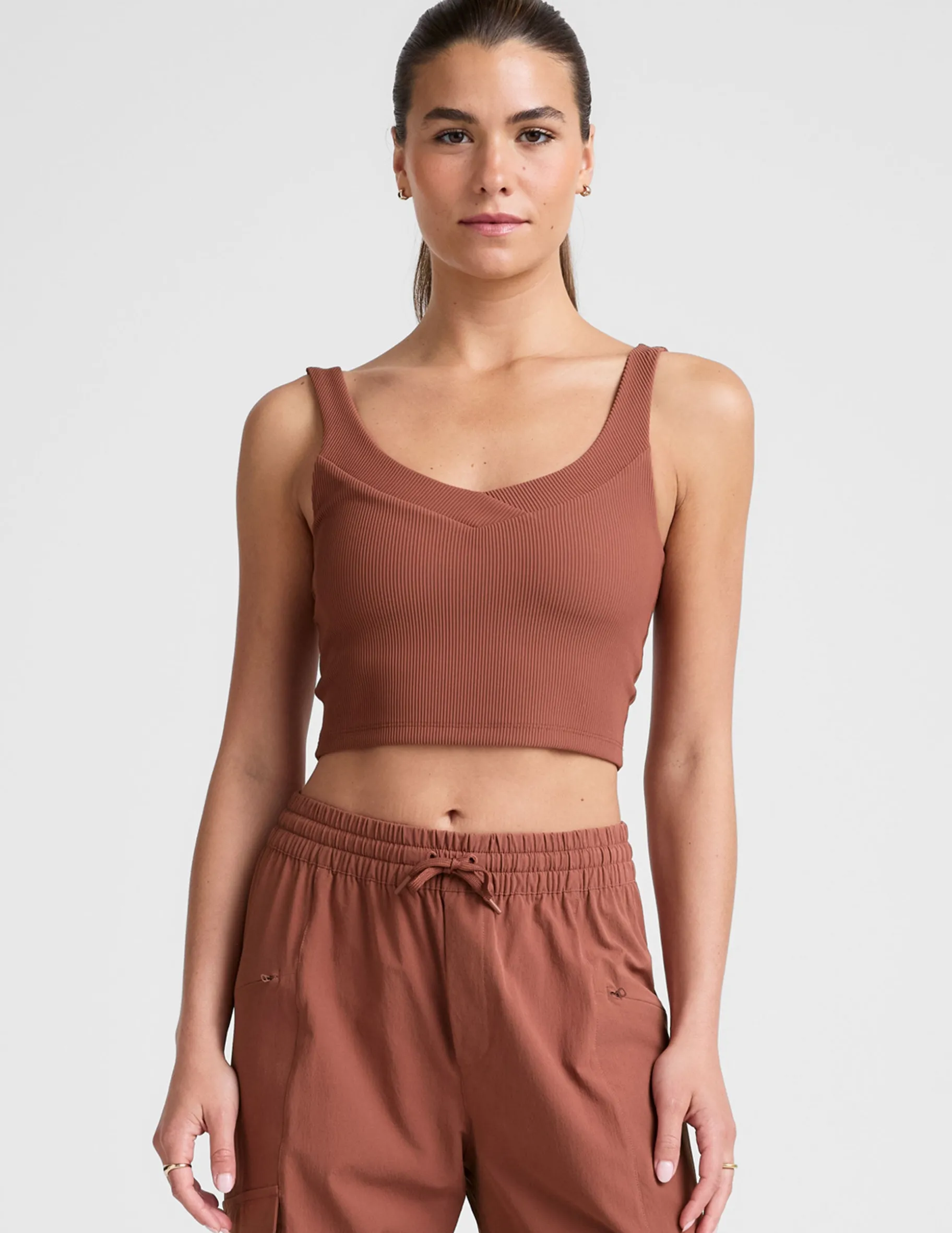 Impulse Ribbed Cropped Tank