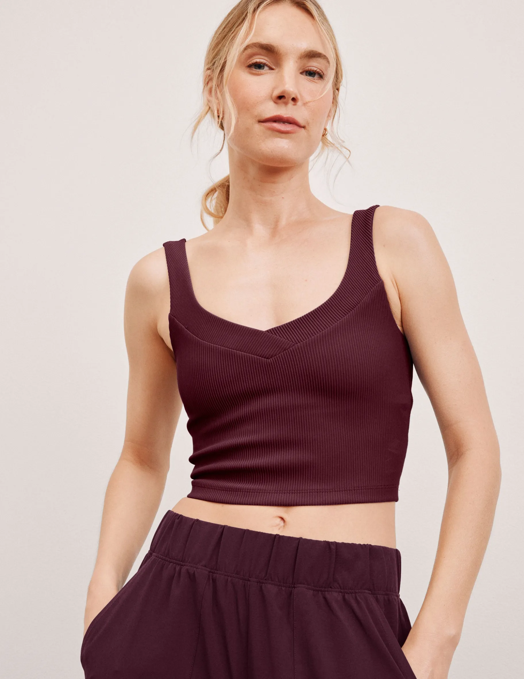 Impulse Ribbed Cropped Tank