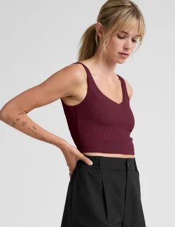 Impulse Ribbed Cropped Tank