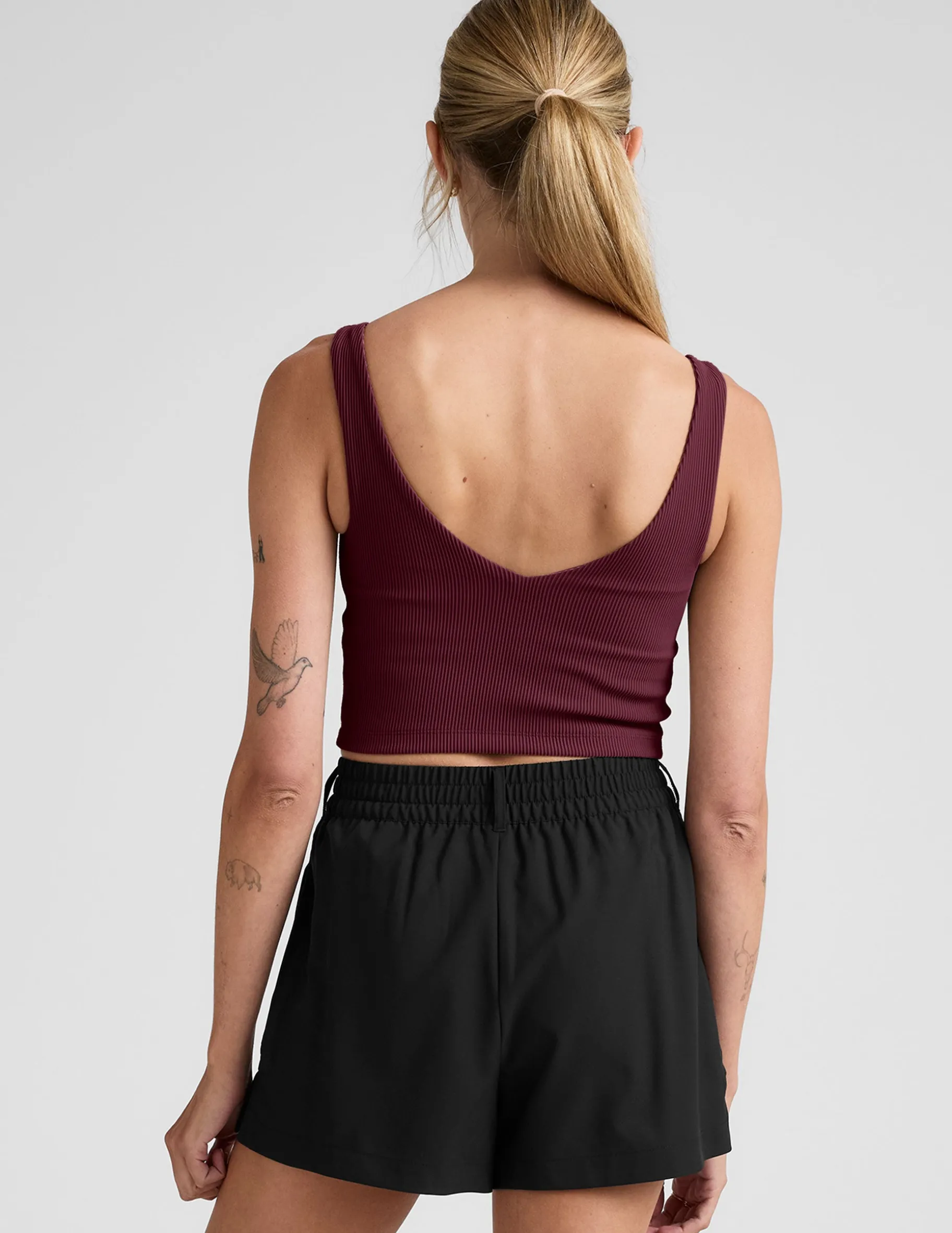 Impulse Ribbed Cropped Tank