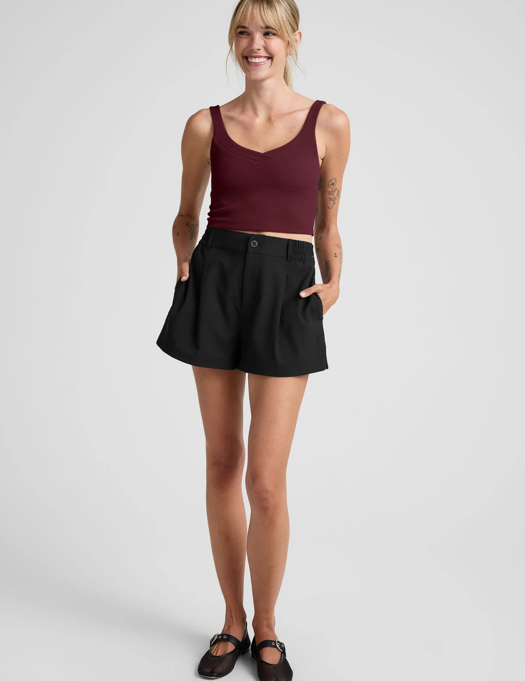Impulse Ribbed Cropped Tank