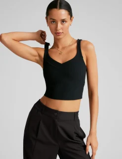 Impulse Ribbed Cropped Tank
