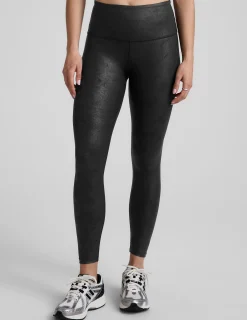 Leatherette High Waisted Midi Legging