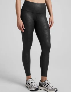 Leatherette High Waisted Midi Legging