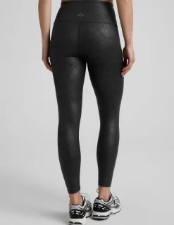Leatherette High Waisted Midi Legging
