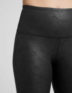 Leatherette High Waisted Midi Legging