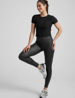 Leatherette High Waisted Midi Legging