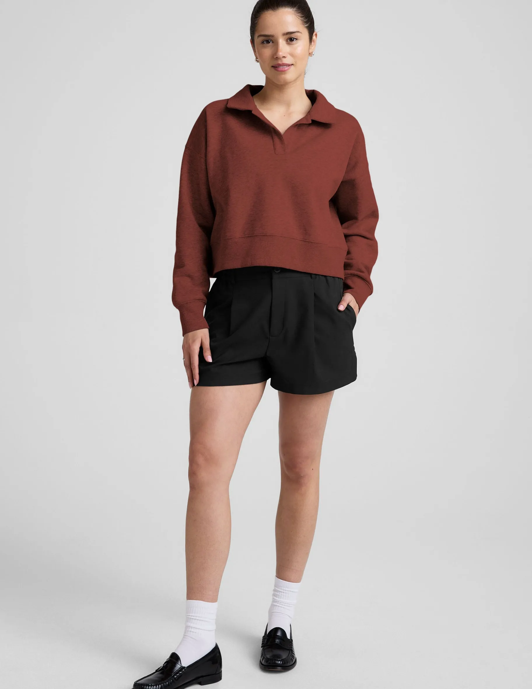 LuxeFleece Collared Sweatshirt