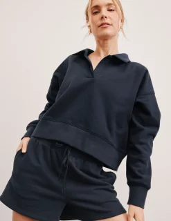 LuxeFleece Collared Sweatshirt