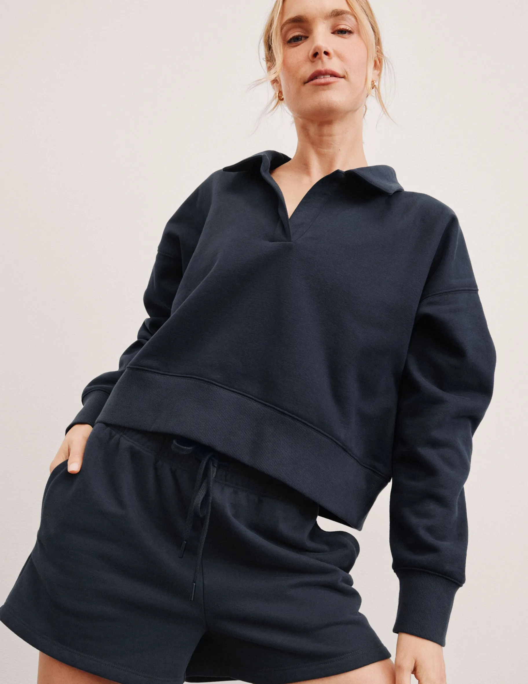 LuxeFleece Collared Sweatshirt