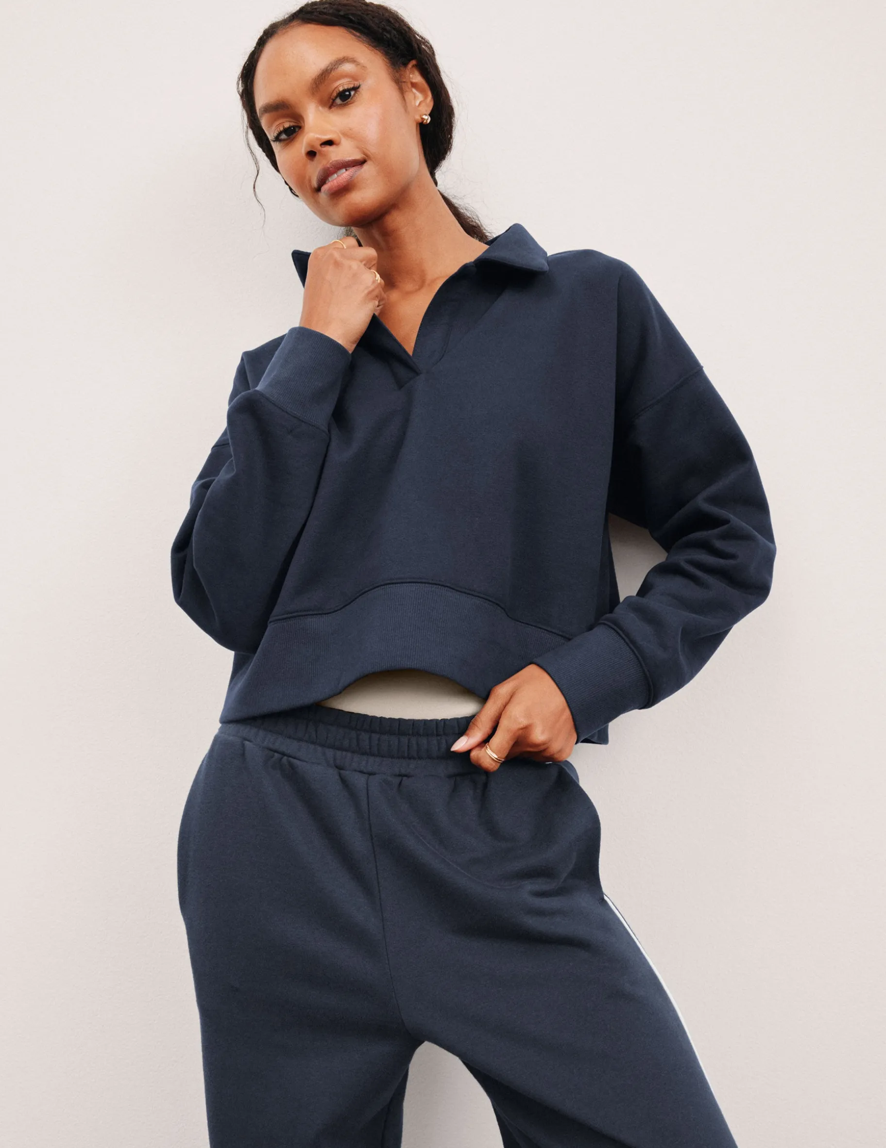LuxeFleece Collared Sweatshirt