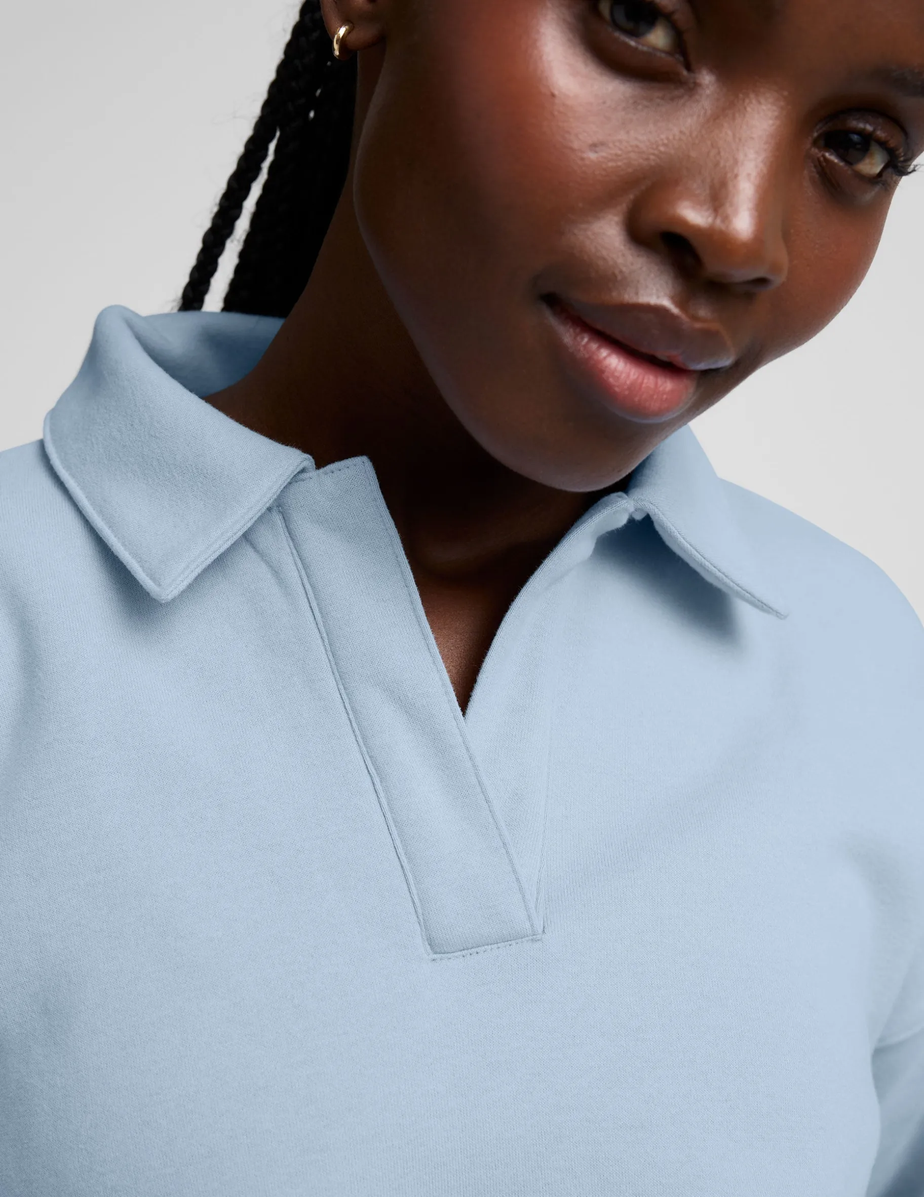 LuxeFleece Collared Sweatshirt