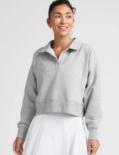 LuxeFleece Collared Sweatshirt