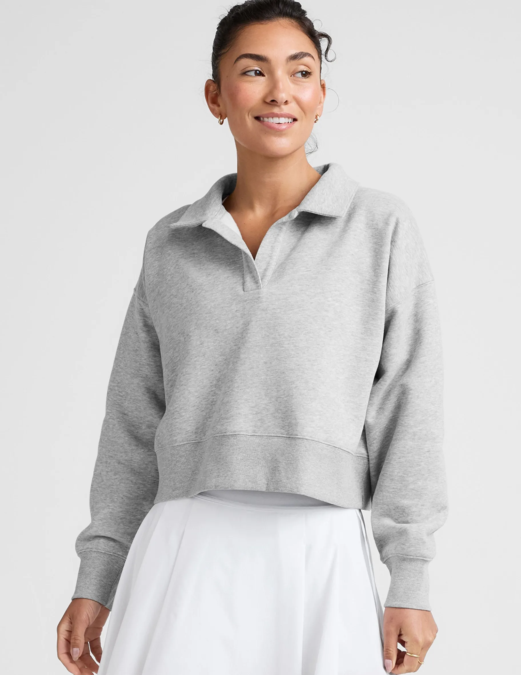 LuxeFleece Collared Sweatshirt