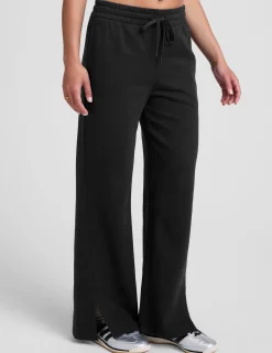 LuxeFleece Side Slit Wide Leg Pant