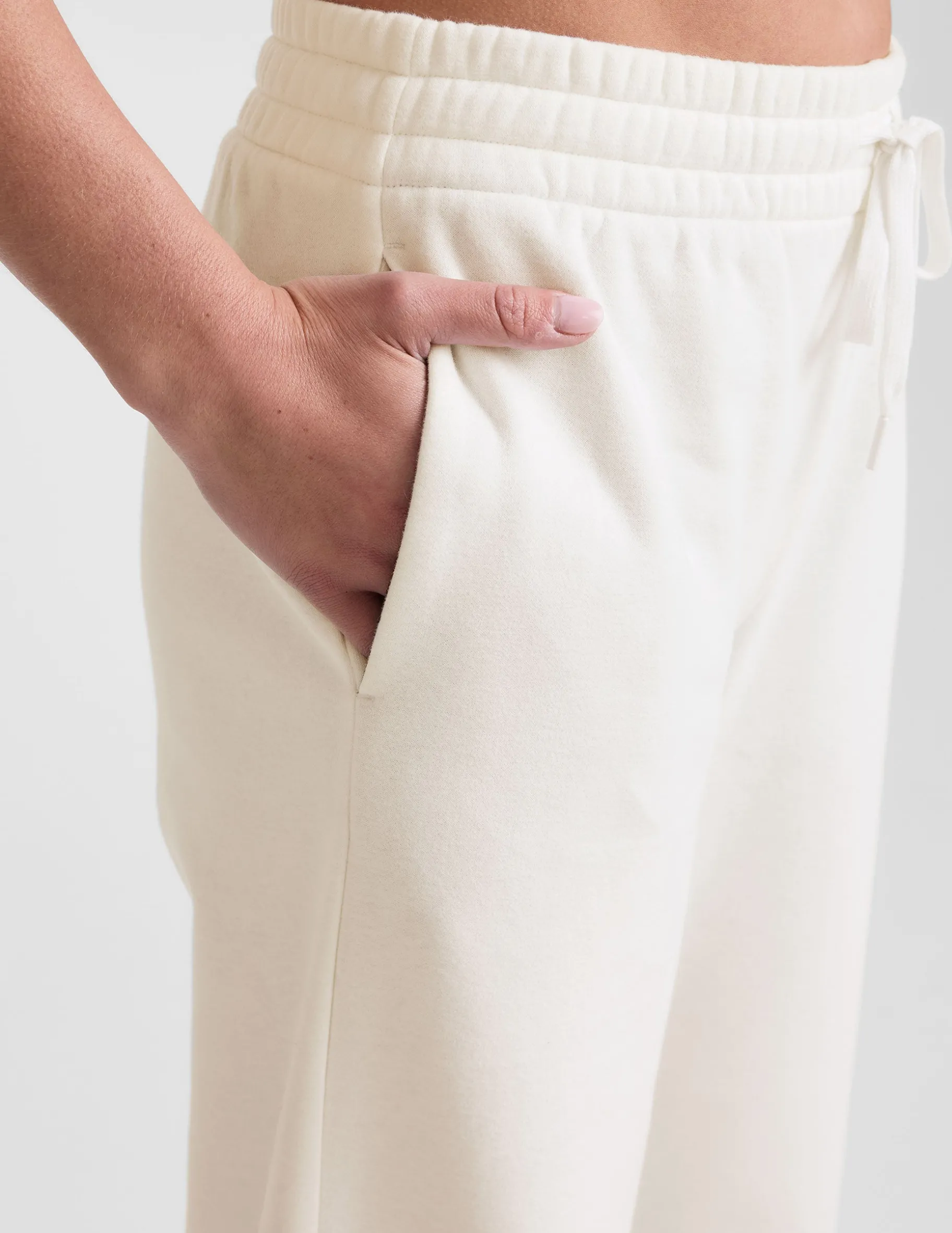 LuxeFleece Side Slit Wide Leg Pant