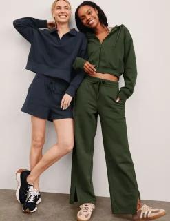 LuxeFleece Side Slit Wide Leg Pant