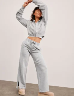 LuxeFleece Side Slit Wide Leg Pant