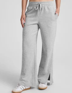 LuxeFleece Side Slit Wide Leg Pant
