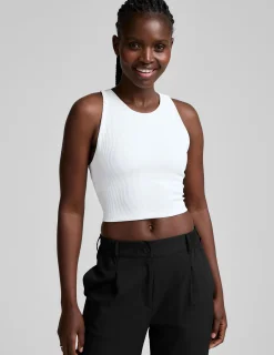 Refocus Ribbed Cropped Tank