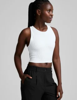 Refocus Ribbed Cropped Tank