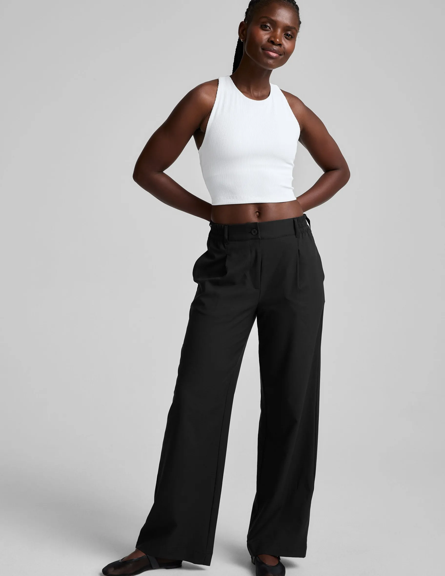 Refocus Ribbed Cropped Tank