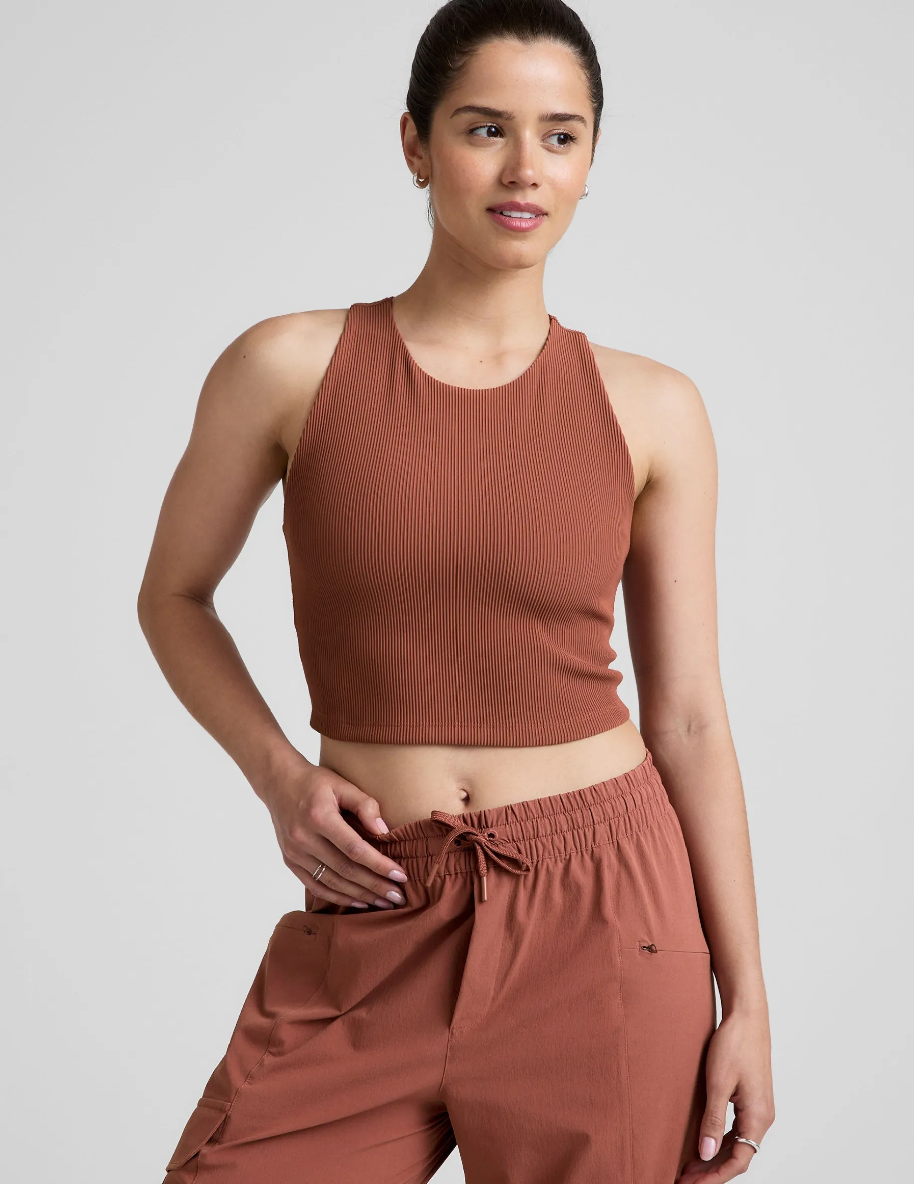 Refocus Ribbed Cropped Tank