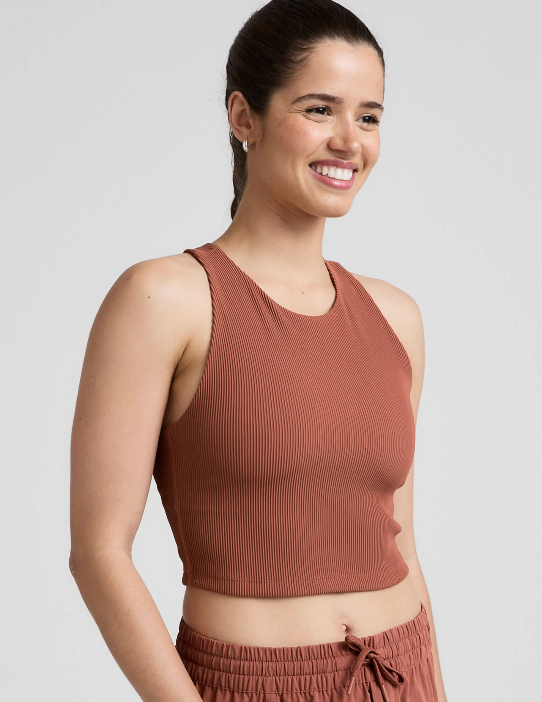 Refocus Ribbed Cropped Tank