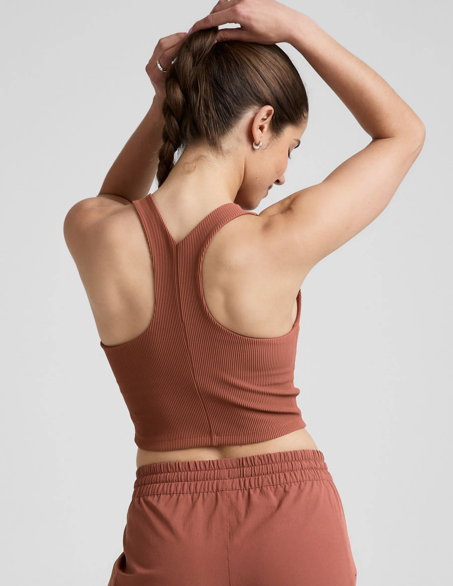 Refocus Ribbed Cropped Tank