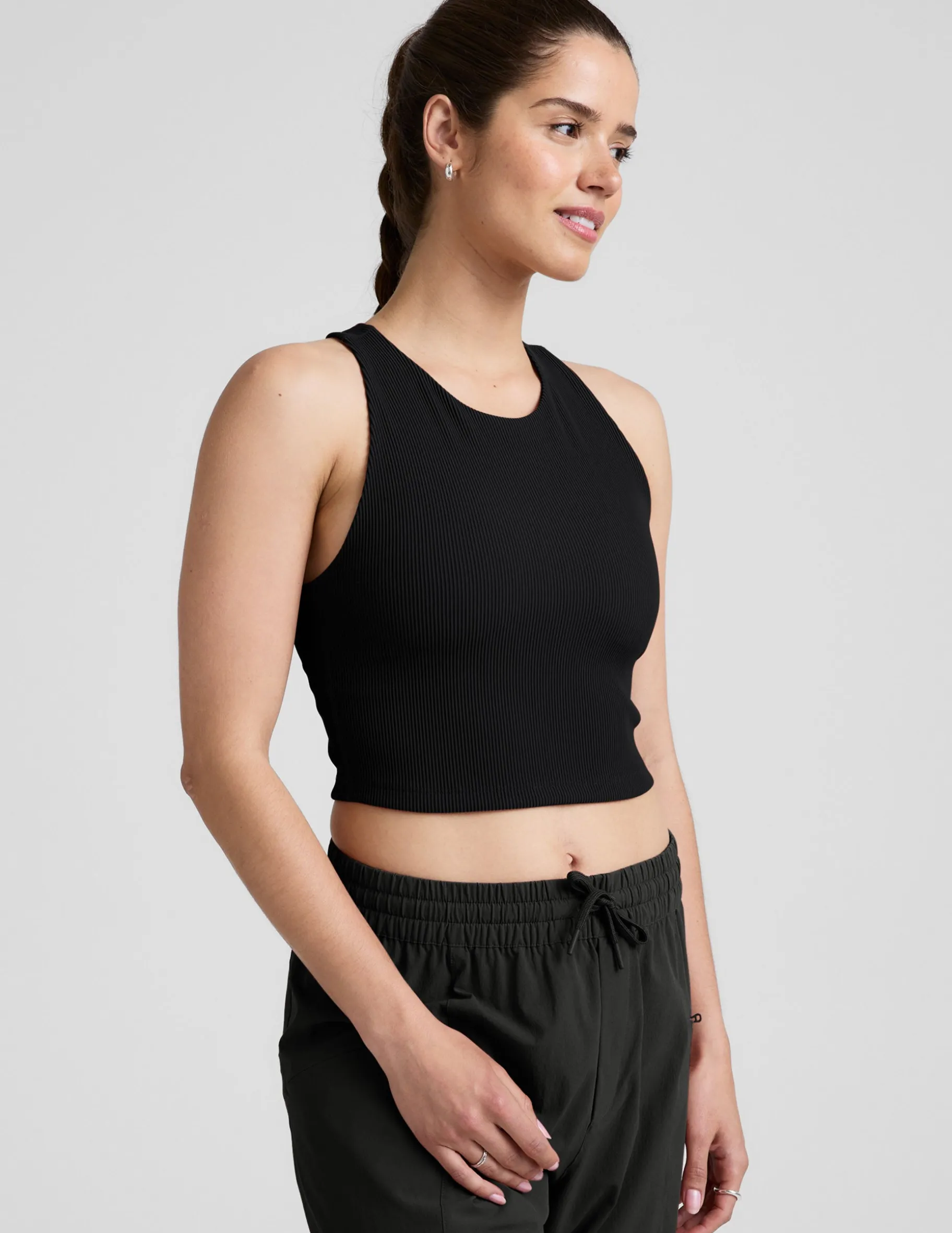 Refocus Ribbed Cropped Tank