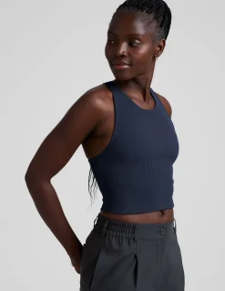Refocus Ribbed Cropped Tank