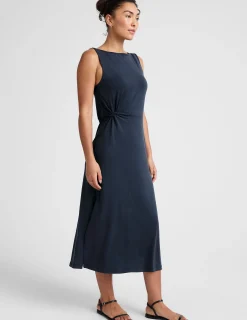 Rotation Side Twist Midi Dress