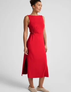 Rotation Side Twist Midi Dress