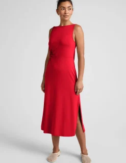 Rotation Side Twist Midi Dress