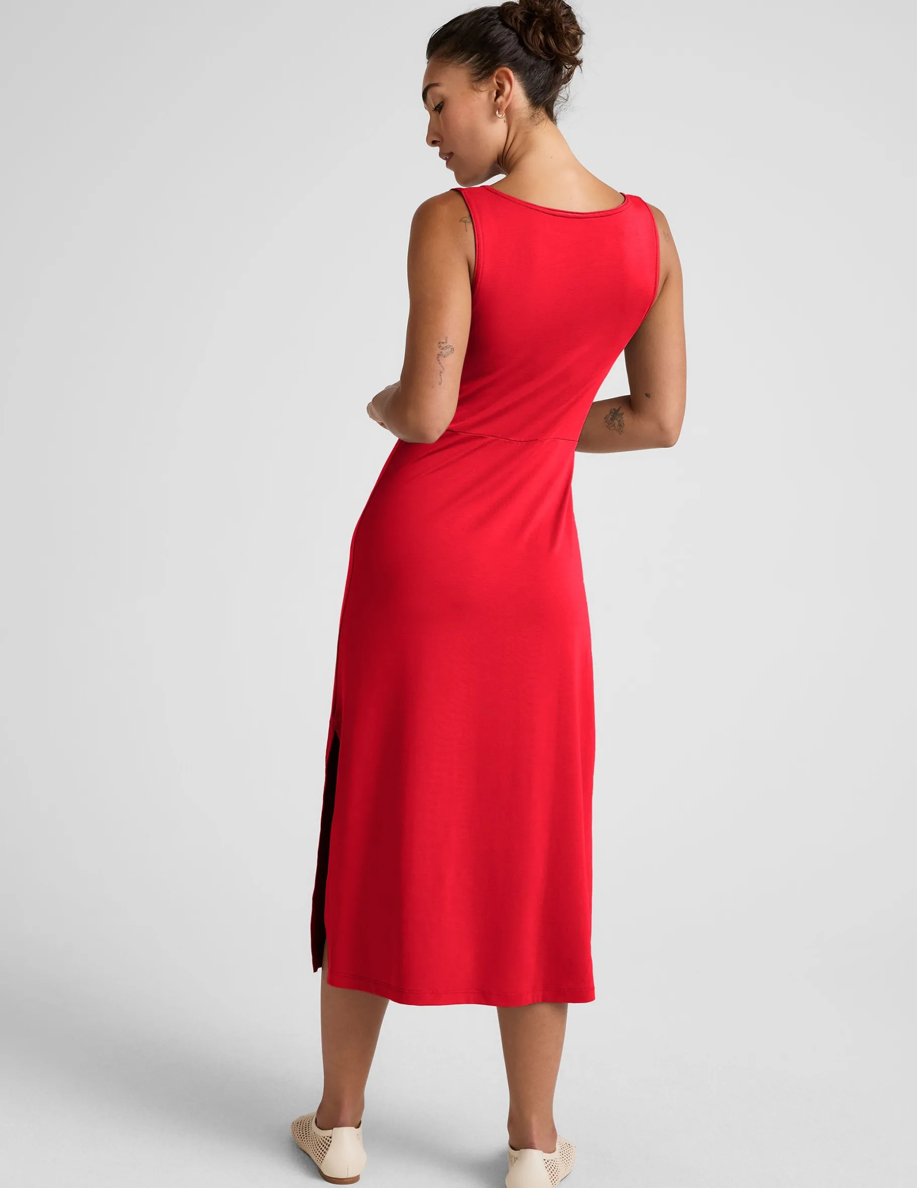Rotation Side Twist Midi Dress