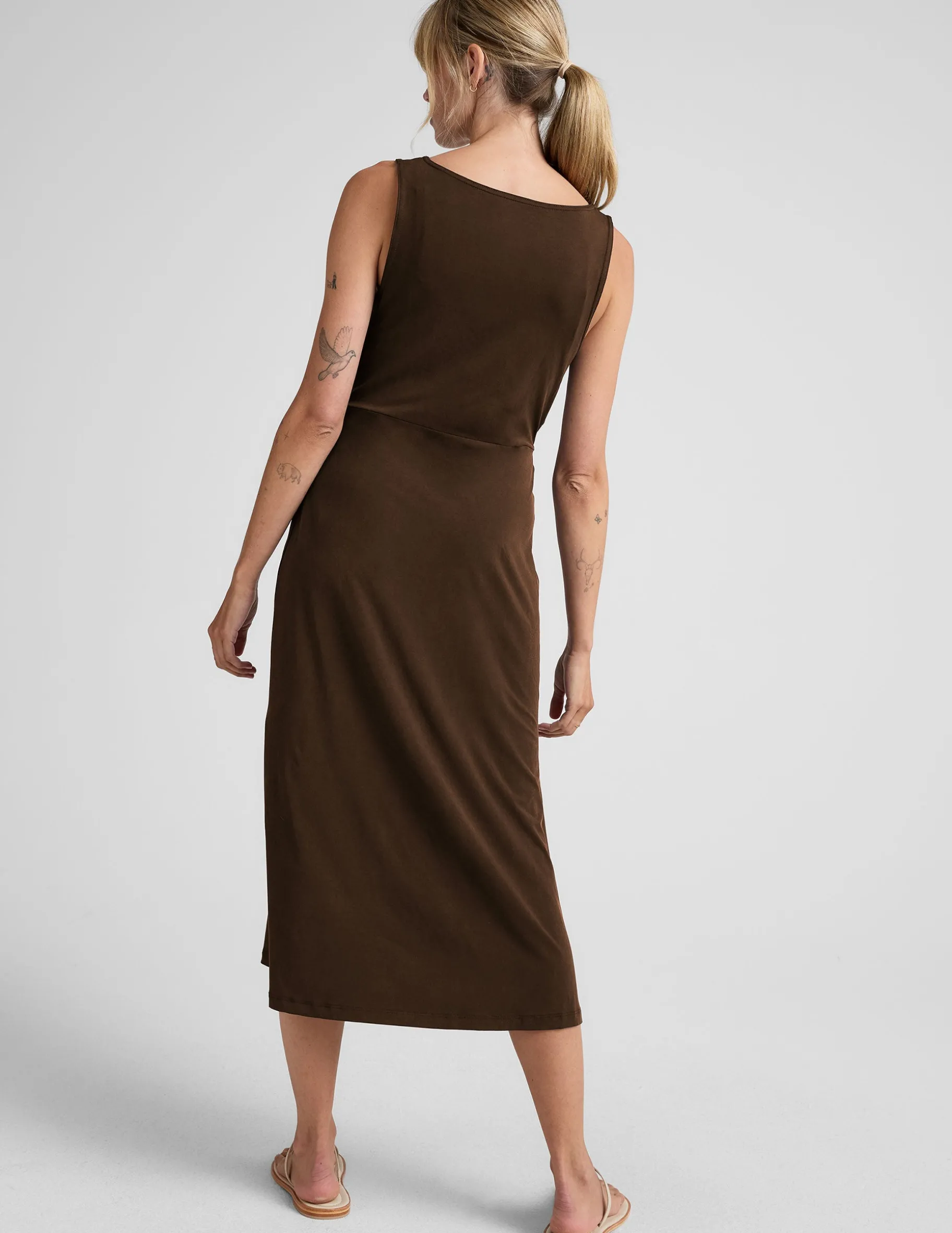 Rotation Side Twist Midi Dress