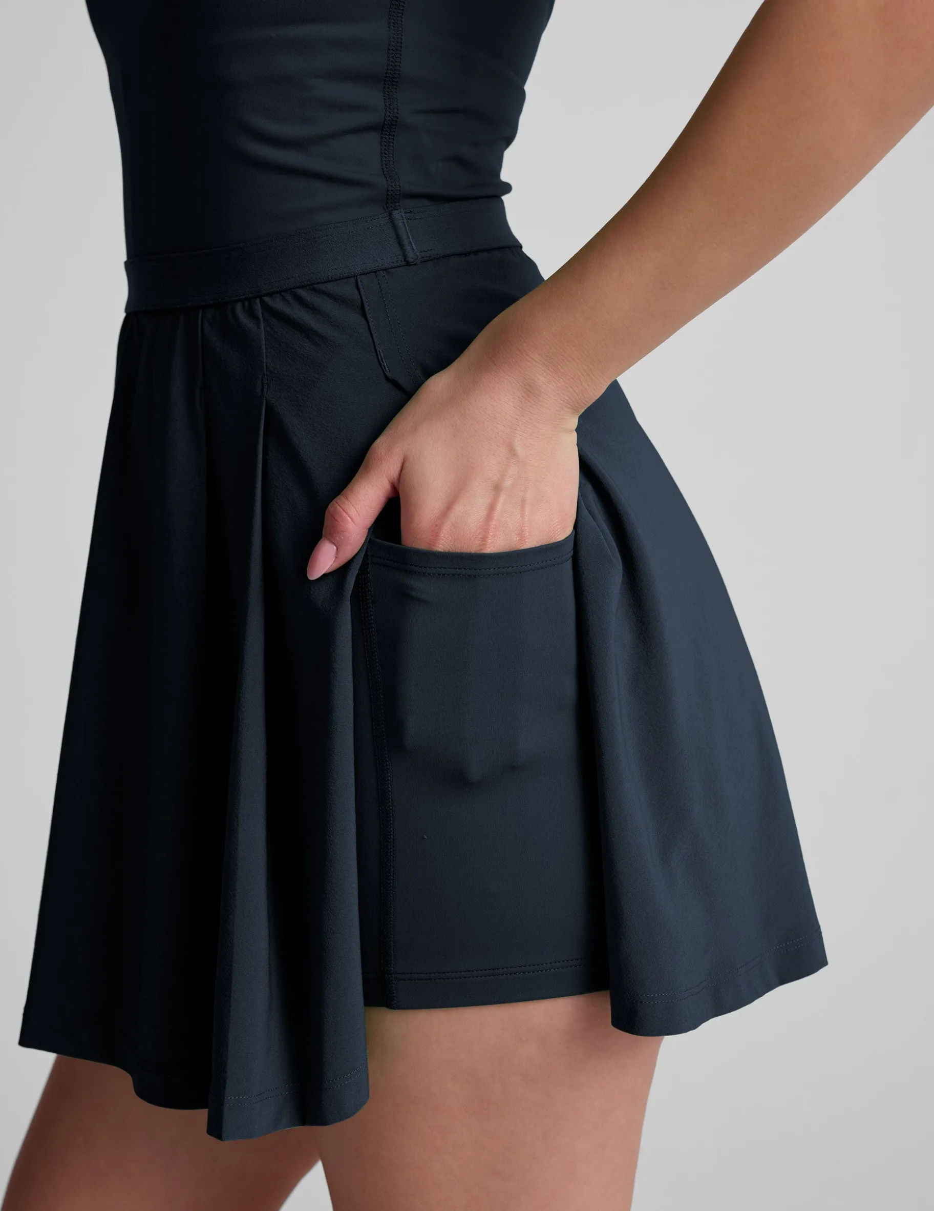 Score Pleated Dress