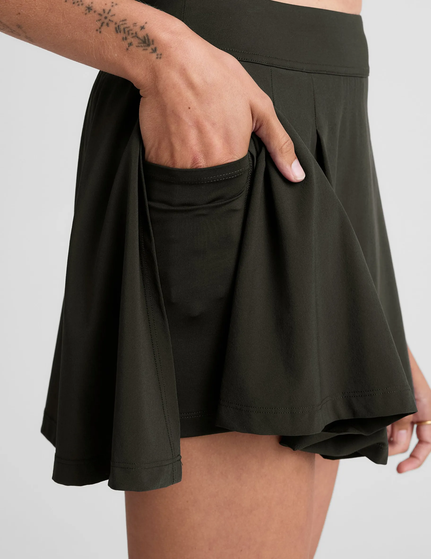 Score Pleated Skirt