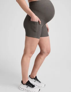 Spacedye Keep Pace 5" Maternity Pocket Biker Short