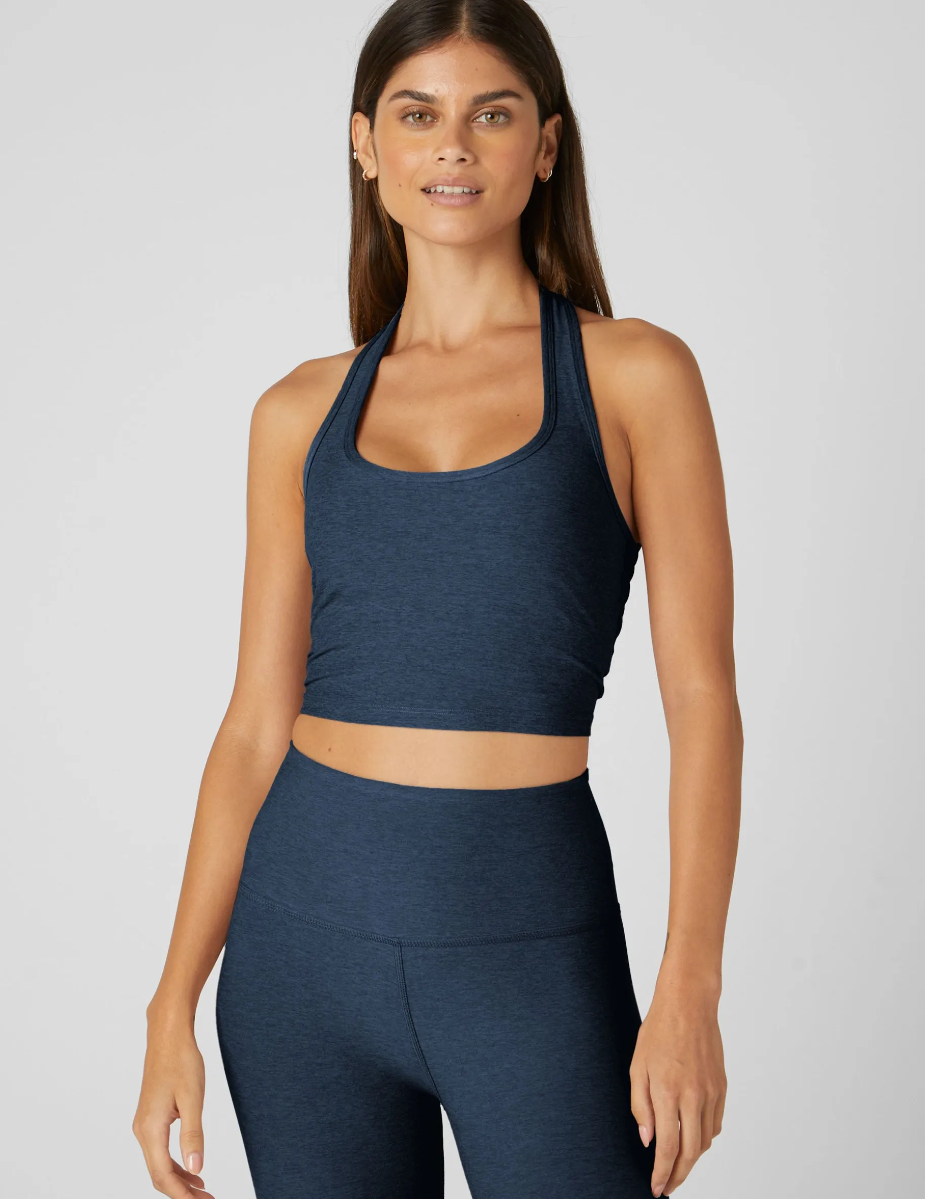Spacedye Well Rounded Cropped Halter Tank