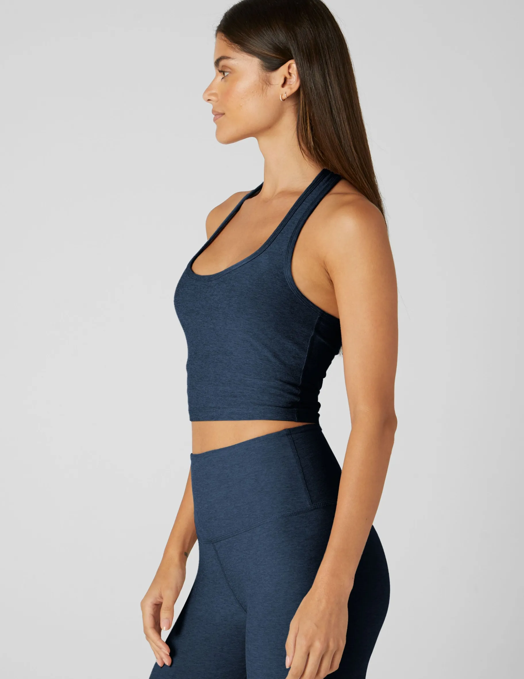 Spacedye Well Rounded Cropped Halter Tank